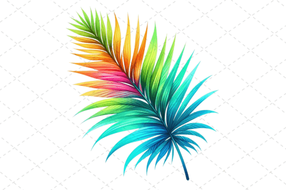 Download Tropical Palm Leaf Bliss Watercolor - Palm Collection