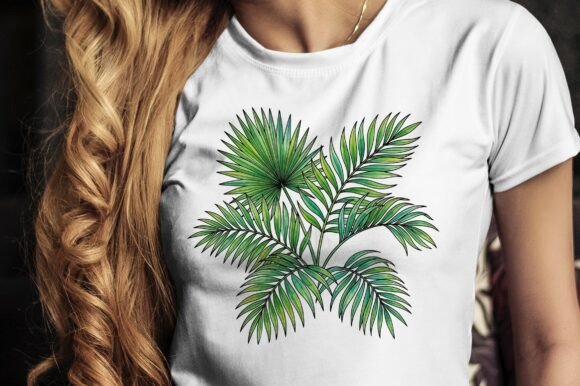 Download Tropical Palm Leaf Watercolors Clipart - Palm Collection