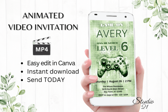 Download Video Game Birthday Invitation - Premium Bundle