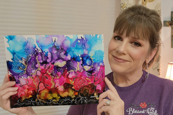 Download Painting Embellished Alcohol Ink Art - Alcohol Collection