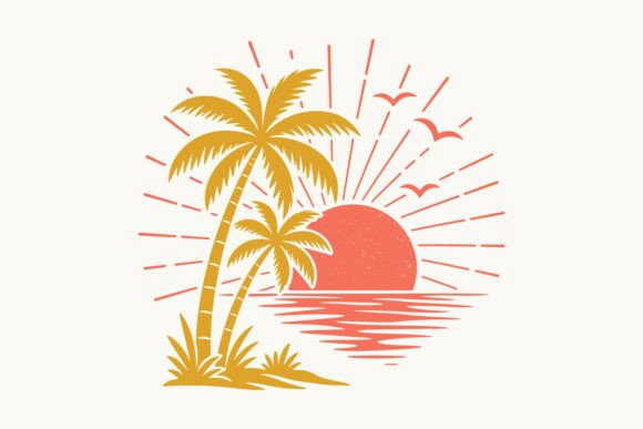 Download Palm Tree Sunset SVG, Summer Beach SVG - Palm Collection