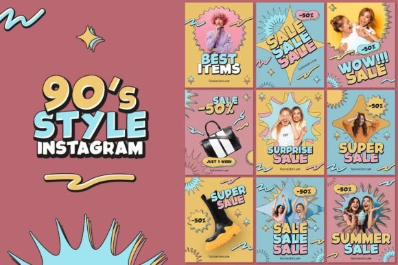 Download 90s Style Instagram Posts - 90s Collection